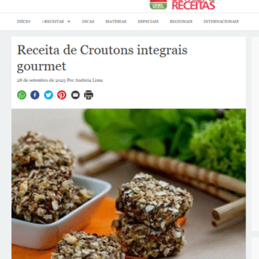 Receita de Croutons integrais gourmet
