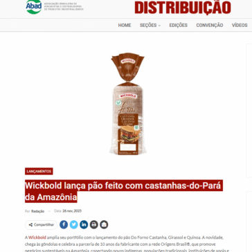 Wickbold lança pão feito com castanhas-do-Pará da Amazônia