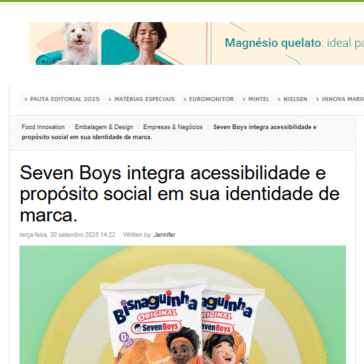 Seven Boys integra acessibilidade e propósito social em sua identidade de marca.
