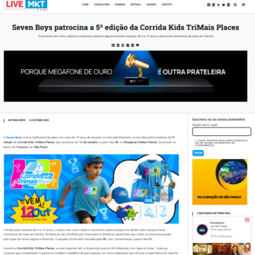 Seven Boys patrocina a 5ª edição da Corrida Kids TriMais Places