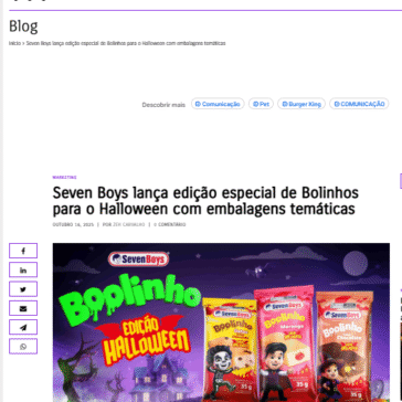 Seven Boys lança edição especial de Bolinhos para o Halloween com embalagens temáticas