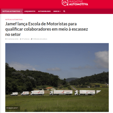 Jamef lança Escola de Motoristas para qualificar colaboradores em meio à escassez no setor