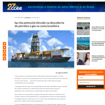 BP confirma potencial elevado da descoberta de petróleo e gás na costa brasileira