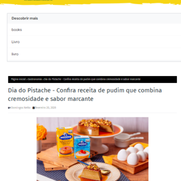 Dia do Pistache – Confira receita de pudim que combina cremosidade e sabor marcanteDia do Pistache – Confira receita de pudim que combina cremosidade e sabor marcante