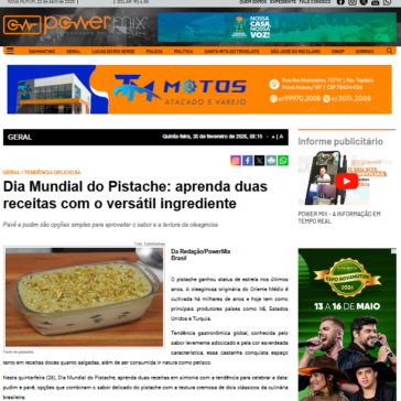 Dia Mundial do Pistache: aprenda duas receitas com o versátil ingrediente
