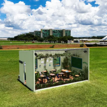 COP30: UNICEF transforma sala de aula em estufa para alertar sobre o impacto das mudanças climáticas na educação em diferentes partes do mundo