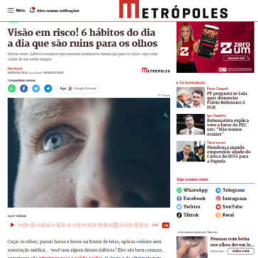 Visão em risco! 6 hábitos do dia a dia que são ruins para os olhos – Metrópoles