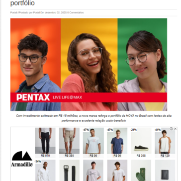 HOYA Vision Care lança PENTAX no Brasil e amplia portfólio – Portal da Propaganda