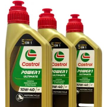 Óleo lubrificante da Castrol para motos oferece performance da pista de competição para as ruas com fórmula 5 em 1