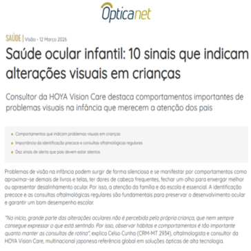 Saúde ocular infantil: 10 sinais que indicam alterações visuais em crianças – OpticaNet