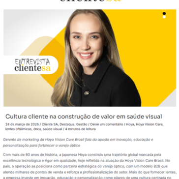 Cultura cliente na construção de valor em saúde visual – Cliente SA