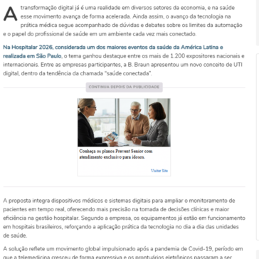 UTI conectada e o futuro da presença médica no hospital – Dol