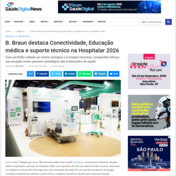 B. Braun destaca Conectividade, Educação médica e suporte técnico na Hospitalar 2026 – Saúde Digital News