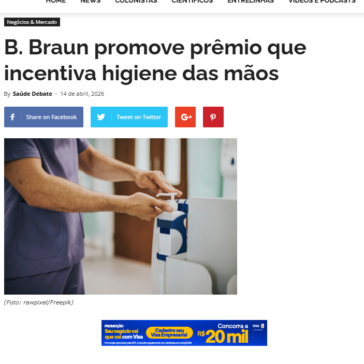 B. Braun promove prêmio que incentiva higiene das mãos – Saúde Debate