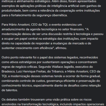 Modernização de sistemas críticos avança no setor financeiro – Terra