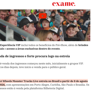 Hot Wheels Monster Trucks Live vende 60 mil ingressos em 1h em SP – Exame