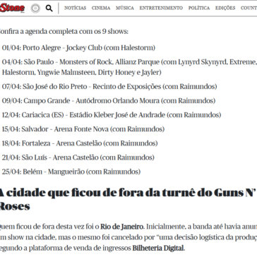 Todos os 9 shows do Guns N’ Roses no Brasil – RollingStone Brasil