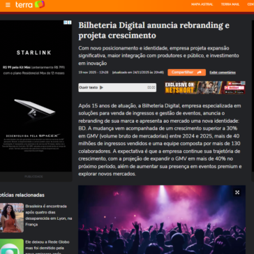 Bilheteria Digital anuncia rebranding e projeta crescimento – Terra
