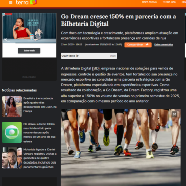 Go Dream cresce 150% em parceria com a Bilheteria Digital – Terra