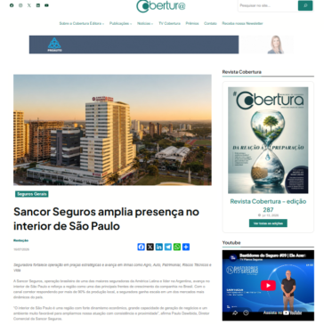 Sancor Seguros amplia presença no interior de São Paulo – Cobertura