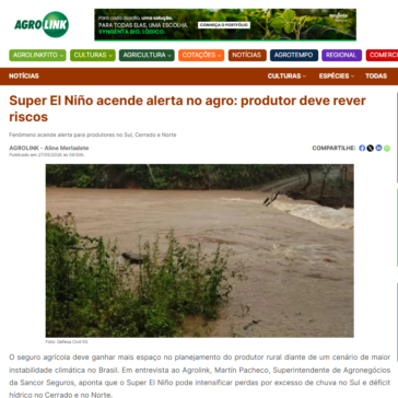 Super El Niño acende alerta no agro: produtor deve rever riscos – AgroLink