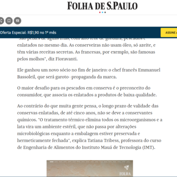 Marcas apostam em conservas de pescados de alto padrão no Brasil – Folha de São Paulo