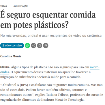 É seguro esquentar comida em potes plásticos? – Folha de São Paulo