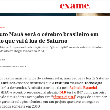 Instituto Mauá será o cérebro brasileiro em missão que vai à lua de Saturno – Exame