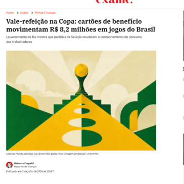 Vale-refeição na Copa: cartões de benefício movimentam R$8,2 milhões em jogos do Brasil – Exame