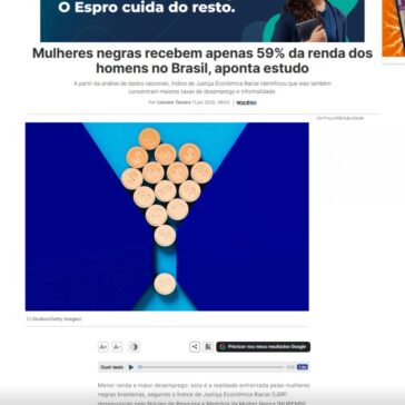 Mulheres negras recebem apenas 59% da renda dos homens no Brasil, aponta estudo