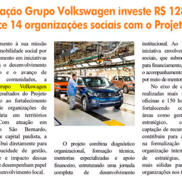 Fundação Grupo Volkswagen investe R$ 128 mil fortalece 14 organizações sociais com o Projeto Tração