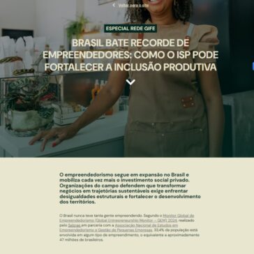 Especial redeGIFE: Brasil bate recorde de empreendedores: como o ISP pode fortalecer a inclusão produtiva