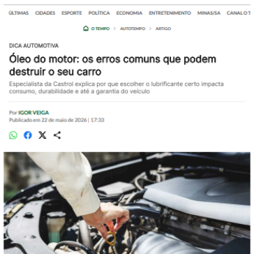 Óleo do motor: os erros comuns que podem destruir o seu carro