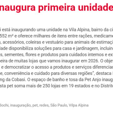 Cobasi inaugura primeira unidade de 2026