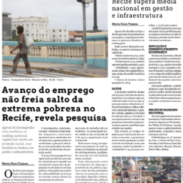 Avanço do emprego não freia salto da extrema pobreza no Recife, revela pesquisa