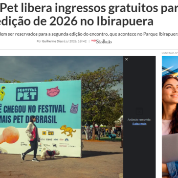 Festival Pet libera ingressos gratuitos para a edição de 2026 no Ibirapuera