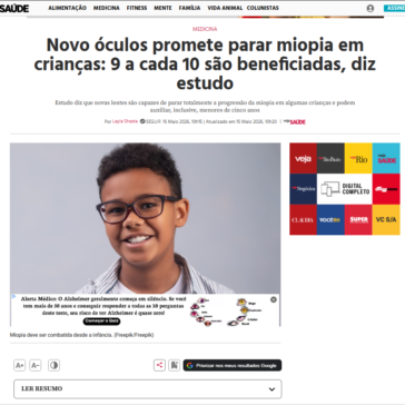 Novo óculos promete parar miopia em crianças: 9 a cada 10 são beneficiadas, diz estudo – Veja
