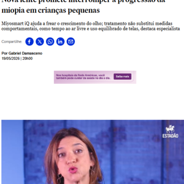 Nova lente promete interromper a progressão da miopia em crianças pequenas