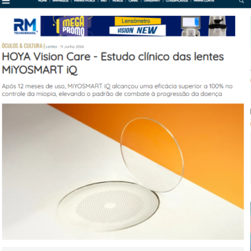 HOYA Vision Care – Estudo clínico das lentes MiYOSMART iQ – Optica Net