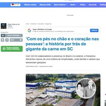 Com os pés no chão e o coração nas pessoas’: a história por trás de gigante da carne em SC