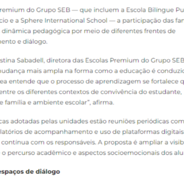 Famílias fortalecem vínculos no ambiente escolar – IG