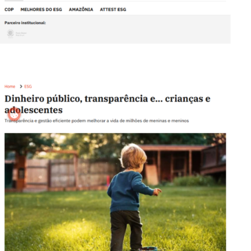 Dinheiro público, transparência e… crianças e adolescentes