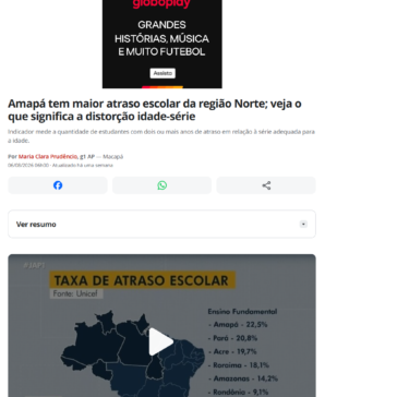 Amapá tem maior atraso escolar da região Norte; veja o que significa a distorção idade-série