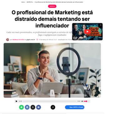 O profissional de Marketing está distraído demais tentando ser influenciador