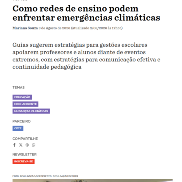 Como redes de ensino podem enfrentar emergências climáticas