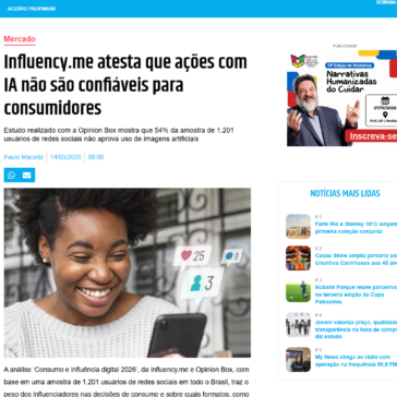 Influency.me atesta que ações com IA não são confiáveis para consumidores
