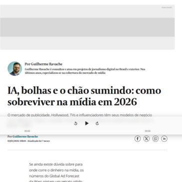 IA, bolhas e o chão sumindo: como sobreviver na mídia em 2026