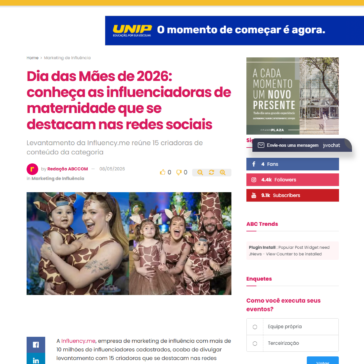 Dia das Mães de 2026: conheça as influenciadoras de maternidade que se destacam nas redes sociais
