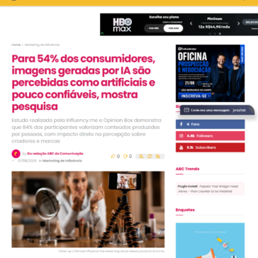 Para 54% dos consumidores, imagens geradas por IA são percebidas como artificiais e pouco confiáveis, mostra pesquisa