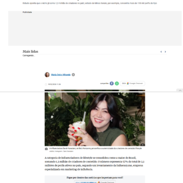 Influenciadores lifestyle dominam internet brasileira